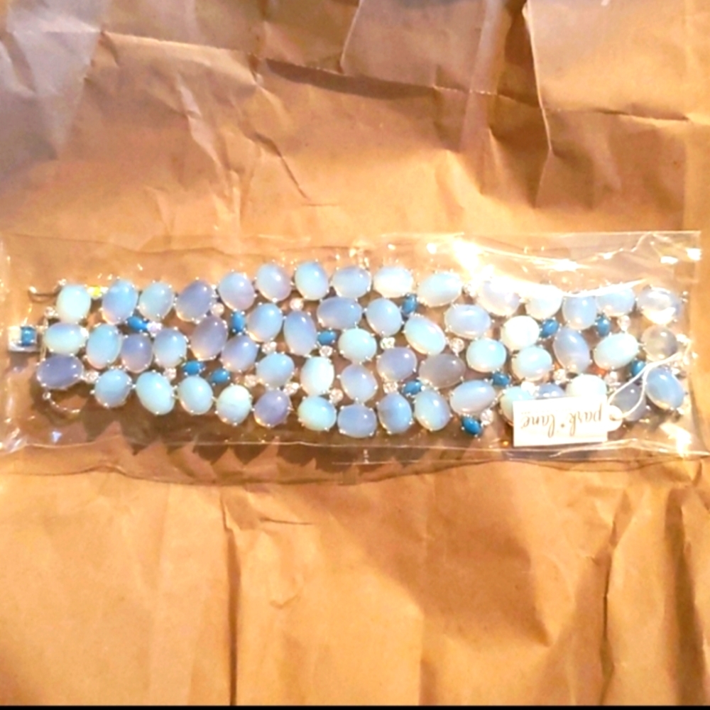 Park Lane Jewelry Blue Opal wide Bracelet